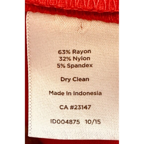 Talbots Women Size 6 Sleeveless Sheath V-Neck Red Dress Back Keyhole Formal - Picture 11 of 11